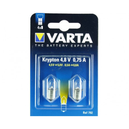 Ampoule krypton ogivale lisse blister de 2 -792 000 402