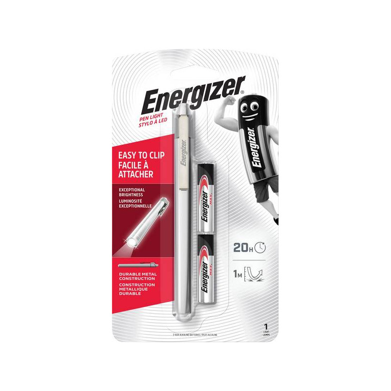 Torche Energizer Metal Penlite 2xAAA incl - 625701 - E301002400 - PLM22