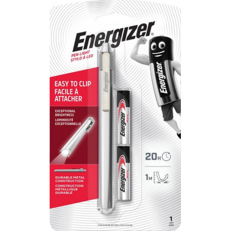 Torche Energizer Metal Penlite 2xAAA incl - 625701 - E301002400 - PLM22