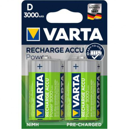 HR20 - Accu Varta R20 3000mAh  - 56720 101 402 - blister de 2