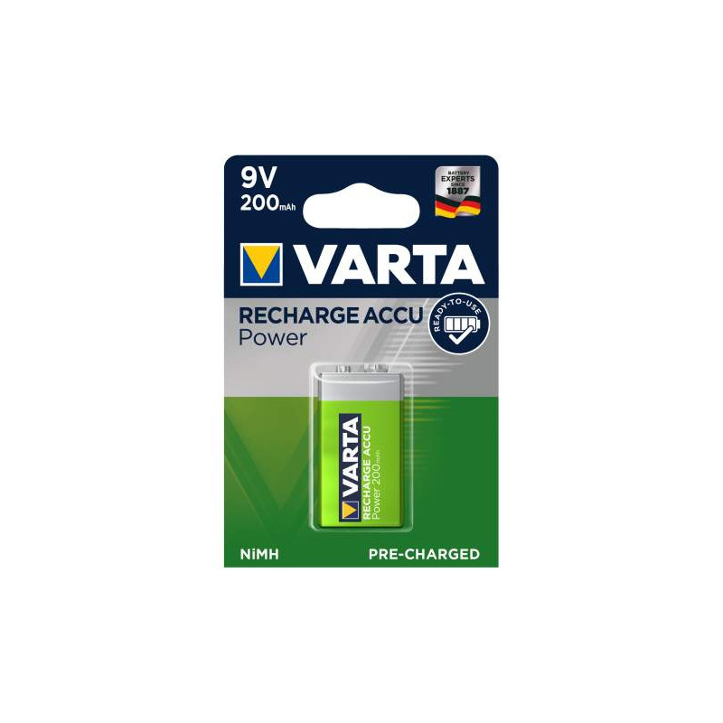 V7/8H - Accu Varta 9V 200mAh - 56722 101 401 - blister unitaire