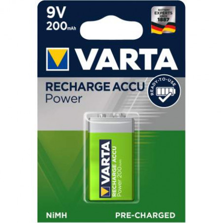 V7/8H - Accu Varta 9V 200mAh - 56722 101 401 - blister unitaire