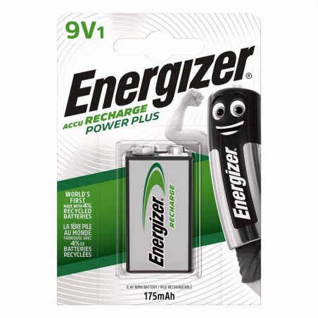 Accu Energizer  9V - Ni-Mh - Standard 175mAh - Blister unitaire - Energizer