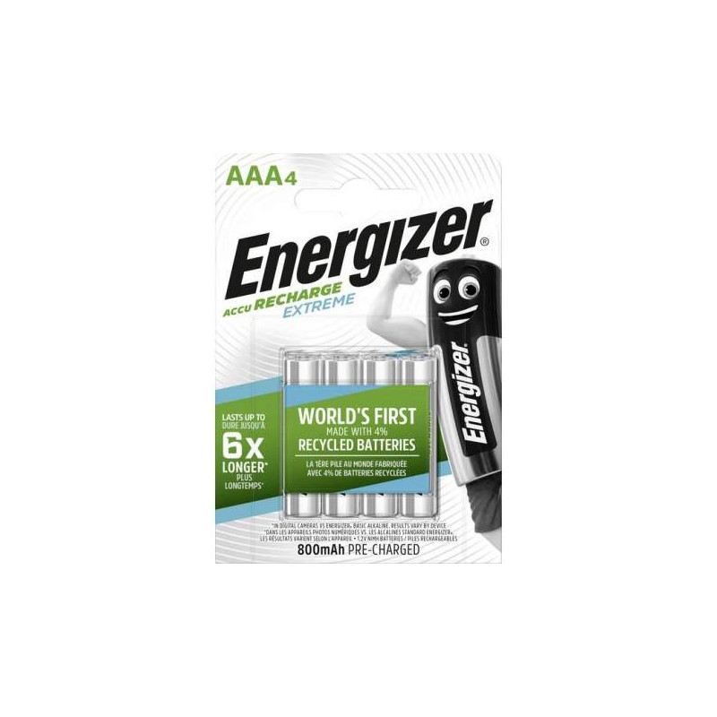 HR3 - Accus AAA Energizer Extreme Ni-Mh - 800mah - Blister de 4 - R2U