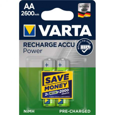 HR6 - Accu Varta AA 2600mAh  Professional Accus R2U - blister de 2 - 5716 301 402