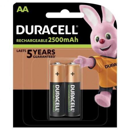 HR6 - Duracell PRECHARGED Accu Ni-Mh - 2500 mAh - Blister de 2