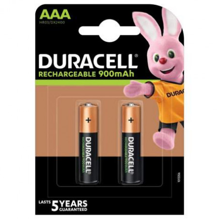 HR3 - Duracell PRECHARGED Accu Ni-Mh - 900 mAh - Blister de 2