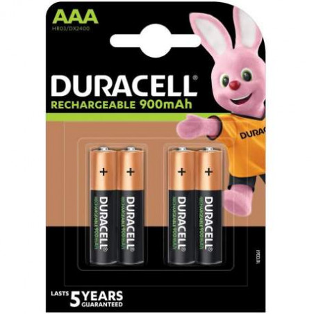 HR3 - Duracell PRECHARGED Accu Ni-Mh - 900 mAh - Blister de 4