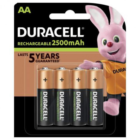 HR6 - Duracell PRECHARGED Accu Ni-Mh - 2500 mAh - Blister de 4