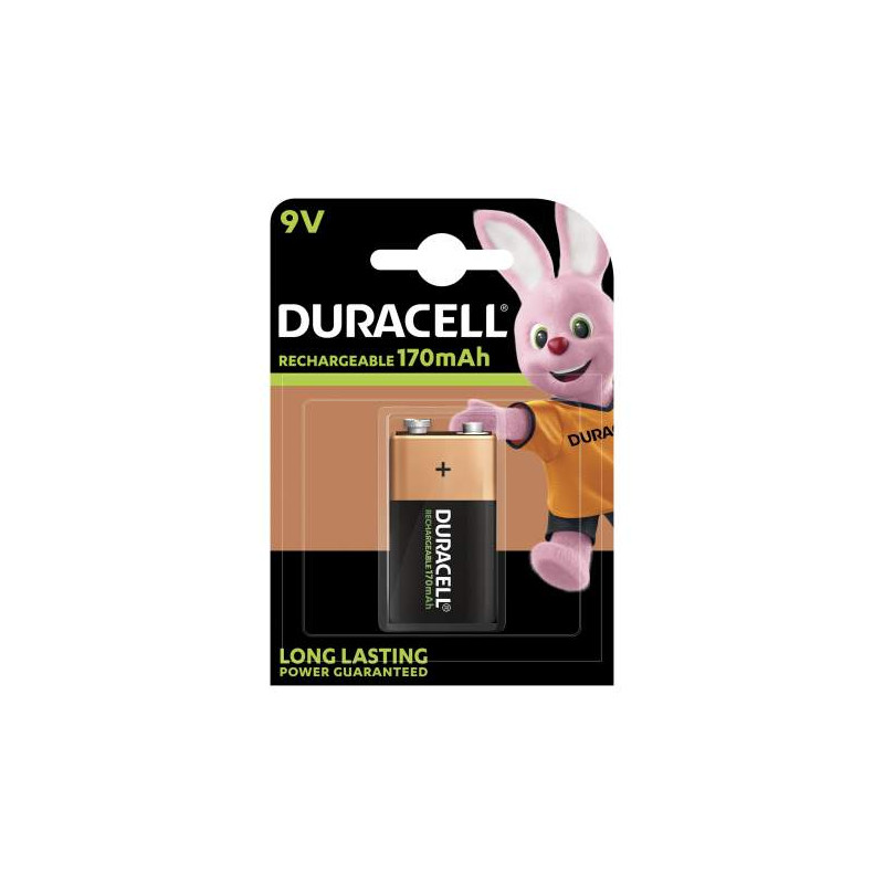 Accu 9V Duracell - Ni-Mh - Standard 170mAh - Blister unitaire