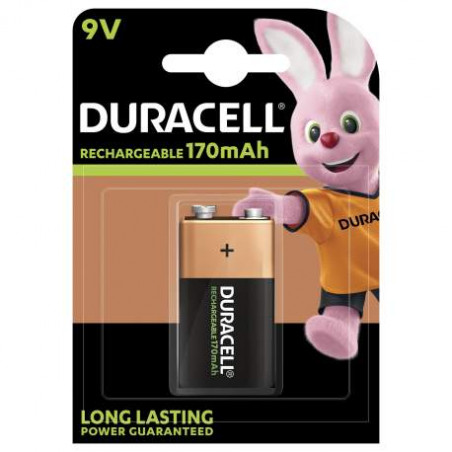 Accu 9V Duracell - Ni-Mh - Standard 170mAh - Blister unitaire