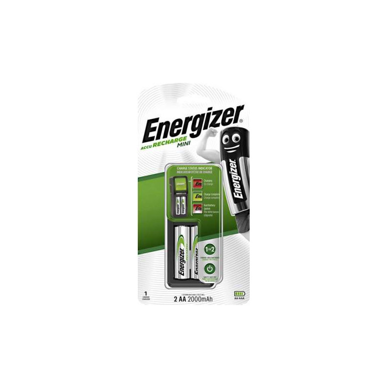 Chargeur Mini Energizer 2xAA inclus 2000mah - blister unitaire