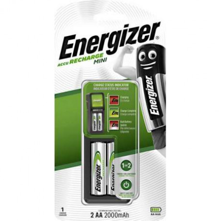 Chargeur Mini Energizer 2xAA inclus 2000mah - blister unitaire