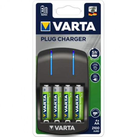 Chargeur Varta Easy Energy Plug  4xAA 2100mah - 57647 101 451