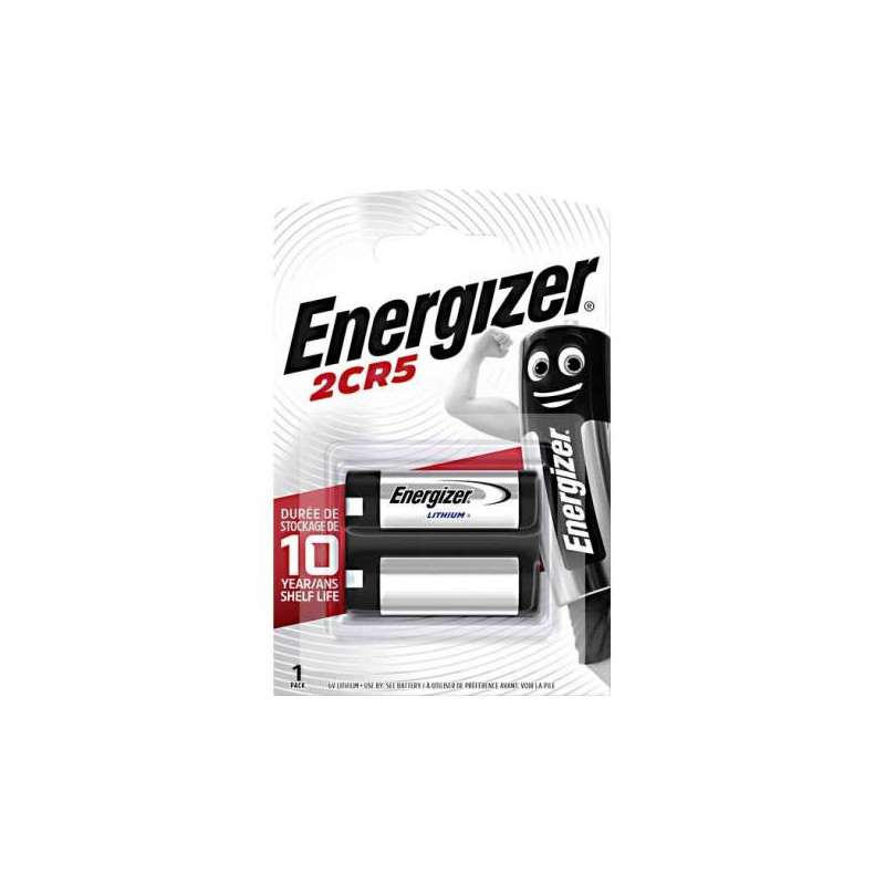 Pile photo 2CR5 Energizer  3V Lithium - Blister unitaire