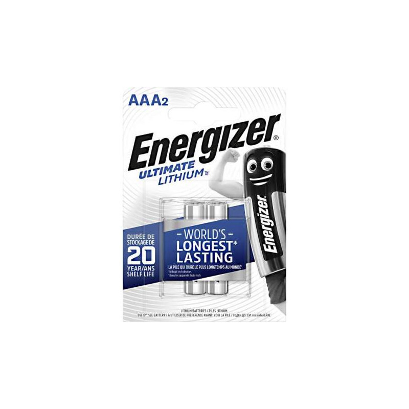 Pile LR03 -AAA Lithium Energizer - blister de 2