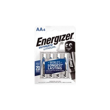 Pile LR6 L91 - AA Lithium Energizer - blister de 4