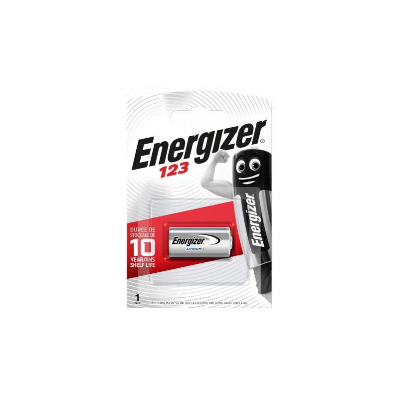 Pile photo CR123 Energizer - Blister de 1