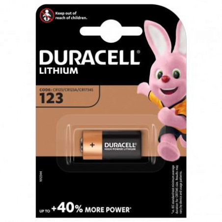 Pile photo CR123A Duracell  Ultra M3 - 3V Lithium - Blister unitaire