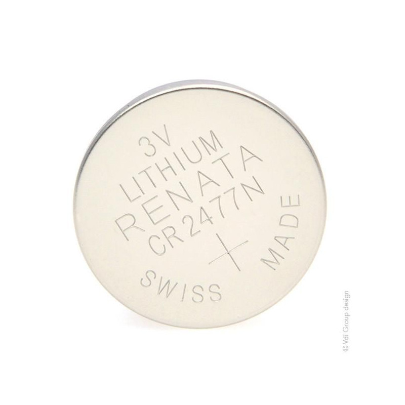 Pile electronique lithium CR2477N Renata