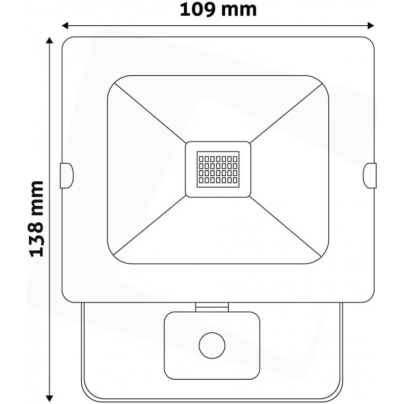 Projecteur AVIDE LED SMD Detecteur 120° - 10W - LJ - 4000/4500K - 800Lm - 908984D