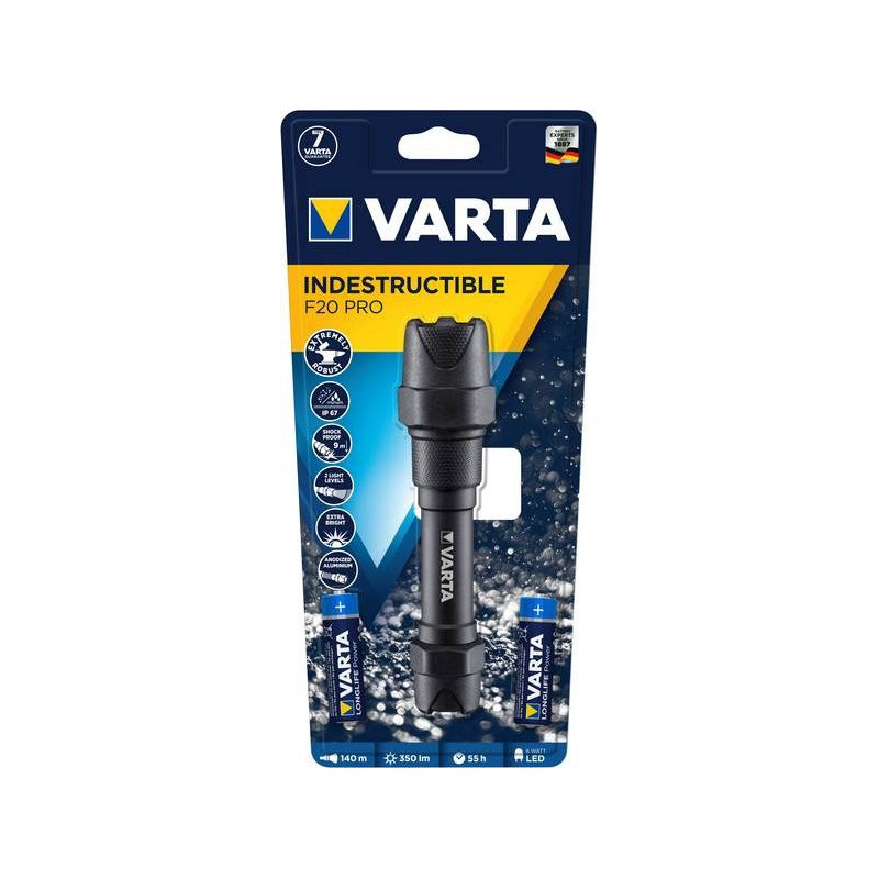 Torche Varta Indestructible F20 PRO  Led Light - 2xAA incl. 18711