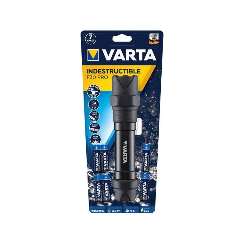 Torche Varta Indestructible LEd F30 PRO - 6xLR06 incl. 18714 101 421