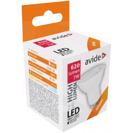 Ampoule AVIDE LED Spot Plas GU10 7W - 110° - 620lm - 4000K - 288689
