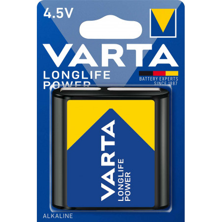 3LR12 - Pile alcaline VARTA Longlife Power - Blister unitaire 4912 101 411