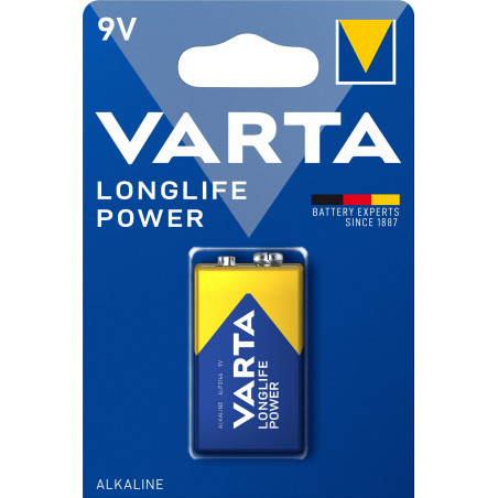 6LR61 - Pile alcaline VARTA Longlife Power - Blister unitaire - 4922 121 411