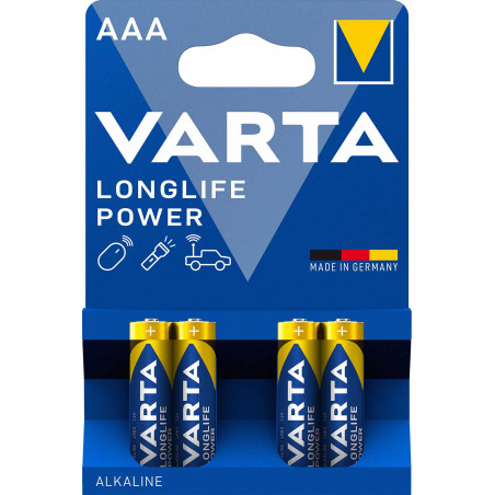 LR03 - Pile alcaline VARTA Longlife Power - Blister de 4 - 4903 121 414