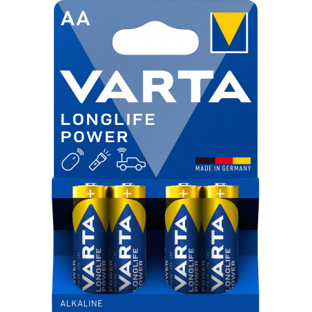 LR06 - Pile alcaline VARTA Longlife Power - Blister de 4 - 4906 121 414