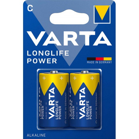 LR14 - Pile alcaline VARTA Longlife Power - Blister de 2 - 4914 121 412