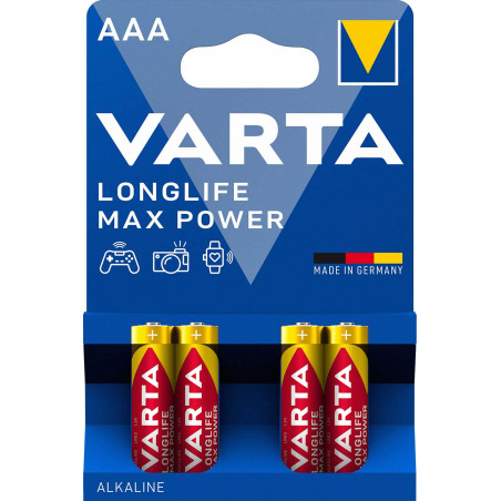 LR03 - Pile alcaline VARTA Max Power (Ex MachTech) - 4703 110 404 - Blister de 4