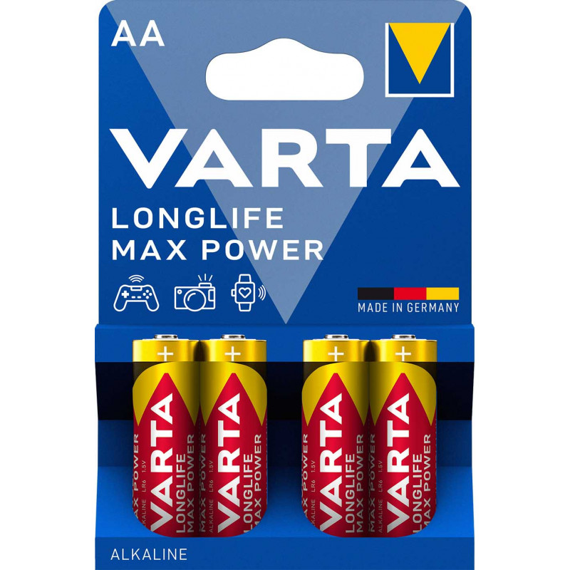 LR06 - Pile alcaline VARTA Max Power (Ex MachTech) - 4706 110 404 - Blister de 4