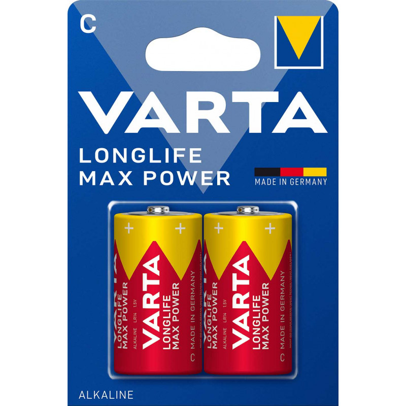 LR14 - Pile alcaline VARTA Max Power  - 4714 110 402 - Blister de 2