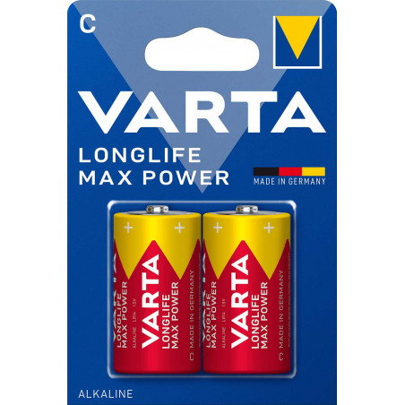 LR14 - Pile alcaline VARTA Max Power  - 4714 110 402 - Blister de 2