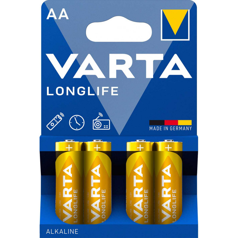 LR06 - Pile alcaline VARTA Longlife - 4106 101 414 - Blister de 4