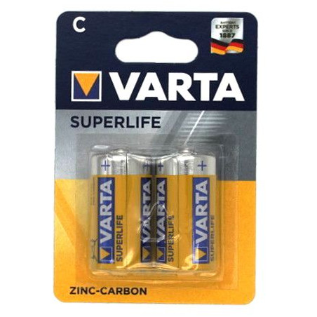 Pile Saline Superlife R14 Varta - 2014 101 412  - Blister de 2