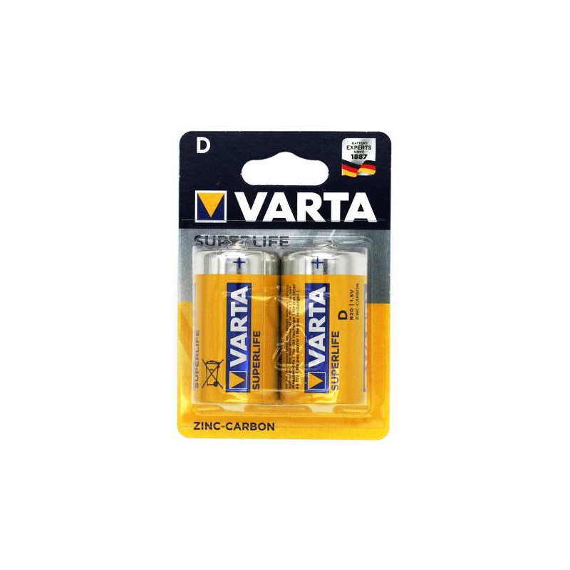 Pile Saline Superlife R20 Varta - 2020 101 412  - Blister de 2