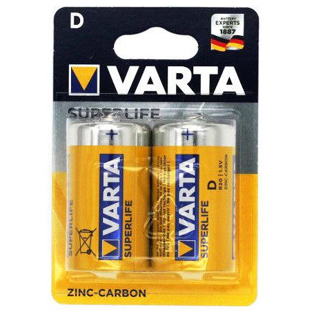 Pile Saline Superlife R20 Varta - 2020 101 412  - Blister de 2