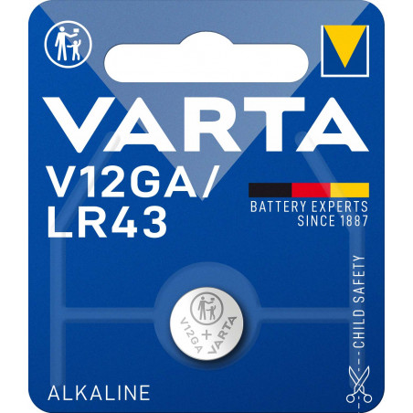 Pile electronique  VARTA LR43 (V12GA) - 4278 101 401 blister de 1