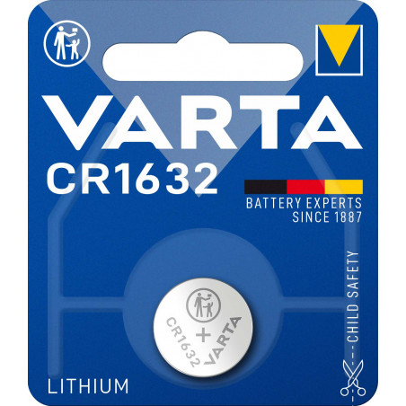 Pile electronique CR1632 Varta- blister unitaire - 6632 101 401