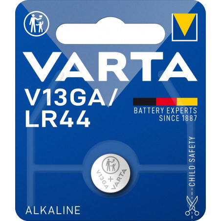 Pile electronique VARTA LR44 (V13GA) - 4276 101 401 blister de 1