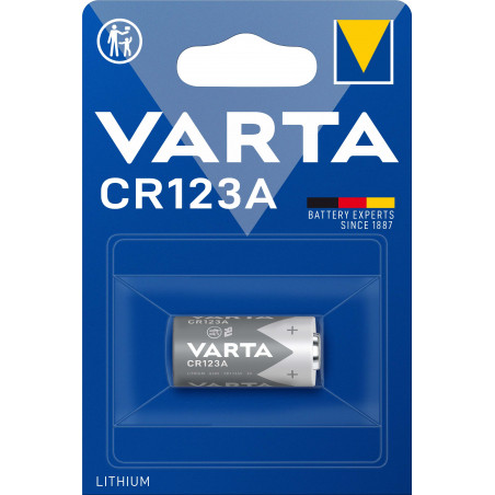 CR123A - Pile photo Varta lithium - 6205 301 401  Blister unitaire