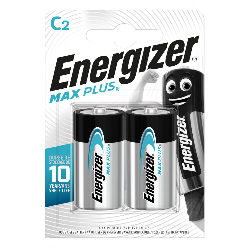 Pile Alcaline Energizer LR14 MAX PLUS  - Blister de 2
