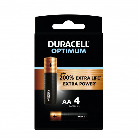 Pile alcaline LR06 MN1500 Duracell Optimum blister de 4