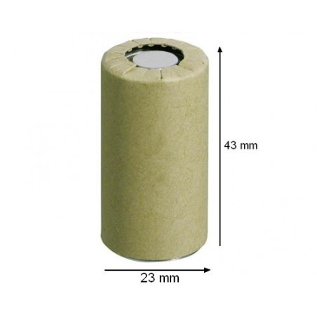 Accu industriel Nu format Sub C 23x43 mm Ni-Mh 3Ah papier Haute decharge