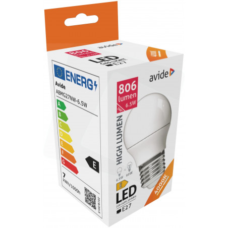 Ampoule AVIDE LED Mini Globe E27 - G45 - 6.5W - 4000K- 931685