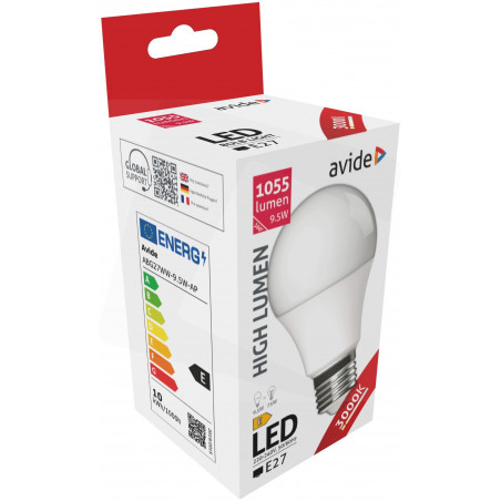 Ampoule AVIDE LED Globe G60 E27 - 9.5W - 1055lm - 3000K - ALAB932965